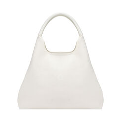 Borsa a spalla bianca con tracolla removibile, Borse, 275700618EPBIANUNI, 004 preview