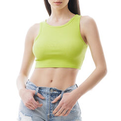 Top verde in cotone, Primadonna, 21C921021COVERDM, 001a