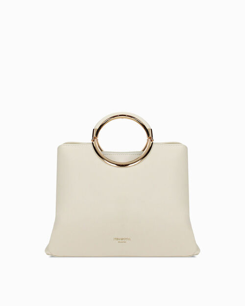 Sac &agrave; main cr&egrave;me avec bandouli&egrave;re amovible