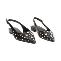 Ballerine slingback donna nere con borchie, Primadonna, 254906053EPNERO035, 003 preview