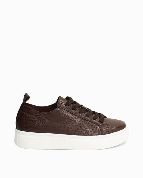 Sneakers testa di moro tacco 3,5 cm, DK BROWN