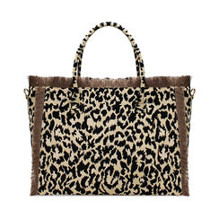 Bolso de hombro para mujer leopardo de tela, Primadonna, 252324535TSLEOPUNI, 004 preview