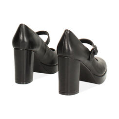 Décolleté nere con tacco largo e plateaux, Primadonna, 26O850928EPNERO037, 004 preview
