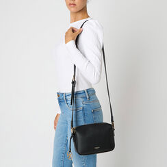 Borsa a tracolla nera con dettagli eleganti, Primadonna, 265701578EPNEROUNI, 002a