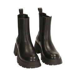 Chelsea boots neri, tacco 4,5 cm , Primadonna, 200635105EPNERO035, 002 preview