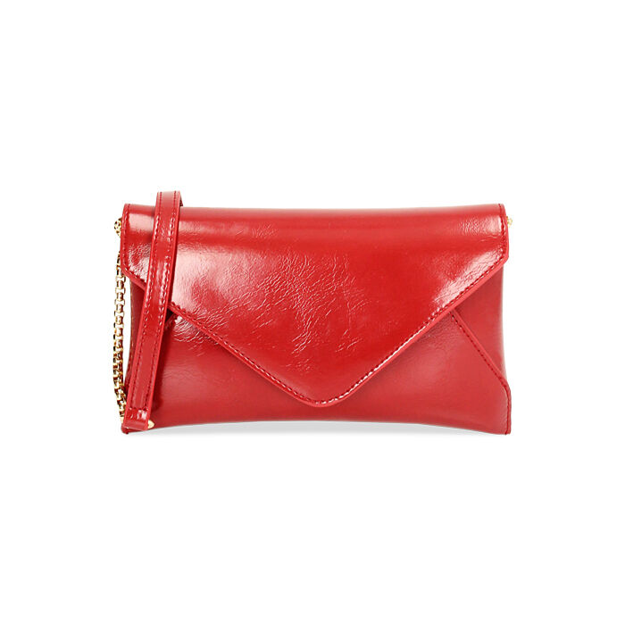 Borsa a tracolla rossa in crack Primadonna Collection