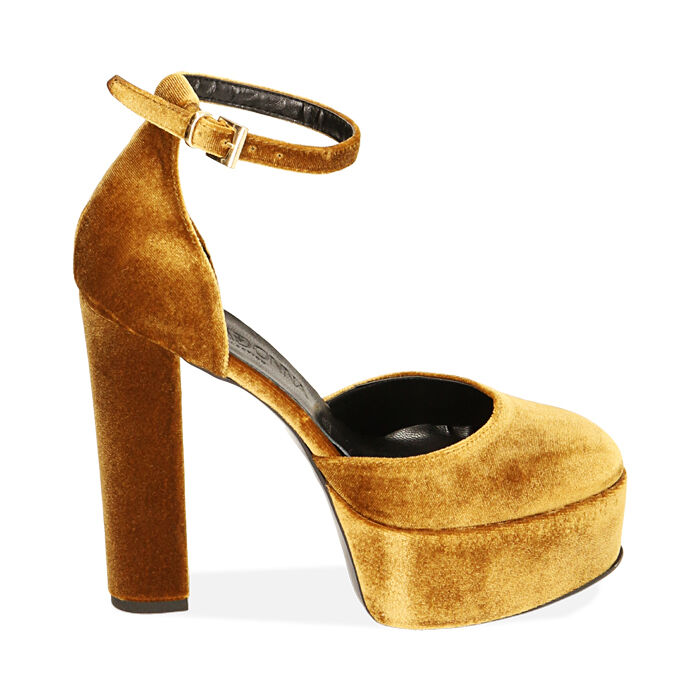 ZAPATOS SALON TERCIOPELO OROG