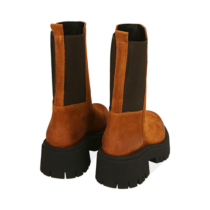 ZAPATOS BOTAS CAÑA CORTA SUEDE COGN