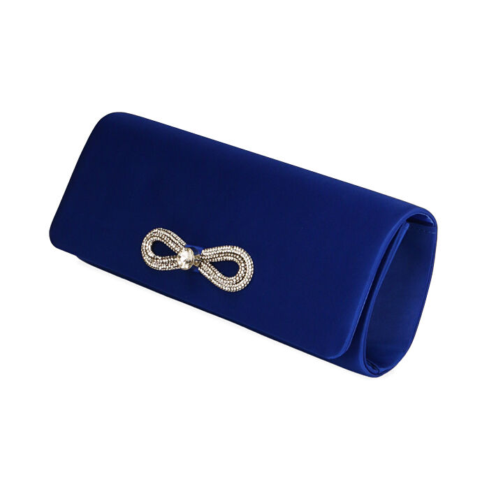 Pochette donna gioiello blu in raso | Primadonna Collection
