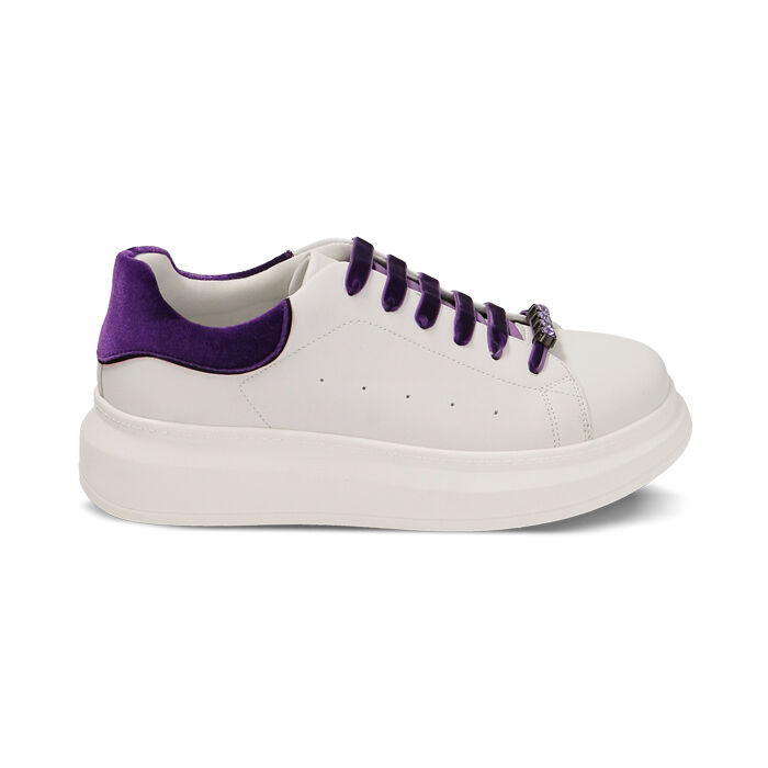 Sneakers bianco/viola, Primadonna, 222866075EPBIVL035