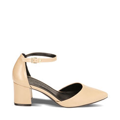 Décolleté beige, tacco 6 cm, 224942231EPBEIG036, 001a