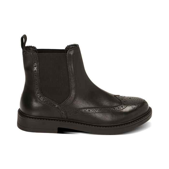 Stivaletti donna Chelsea neri flat in pelle Primadonna Collection