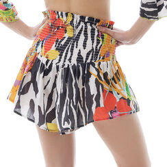 Shorts stampa nera in cotone, Primadonna, 210509930CONERSUNI, 002a