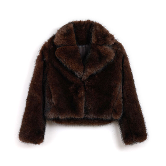 Chaqueta de piel sintética azul noche, Primadonna, 261902423FUMOROM