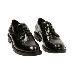Chaussures à lacets noires imprimé croco , Soldés, 180611405CCNERO035, 002 preview