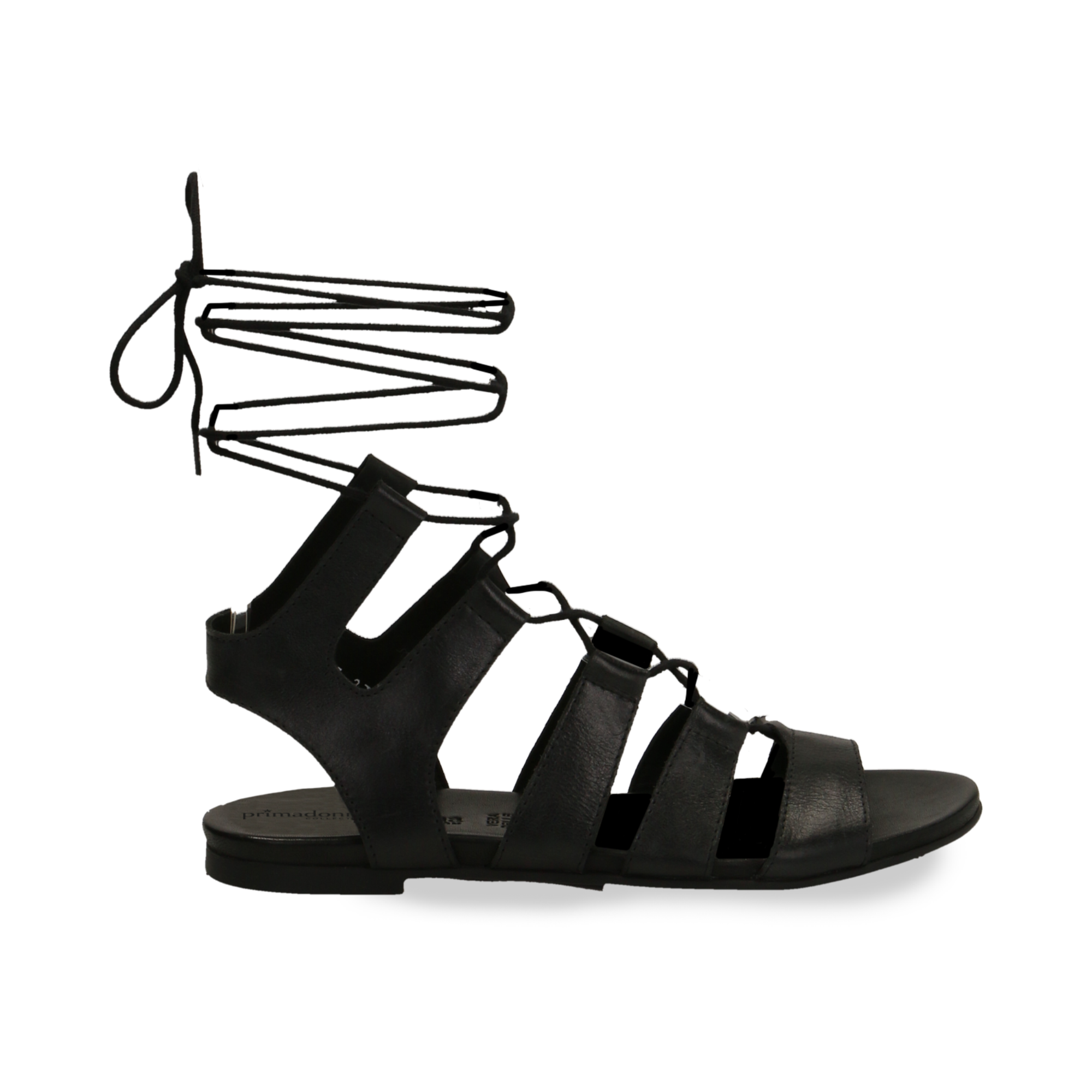 Sandali gladiator neri in pelle | Primadonna Collection