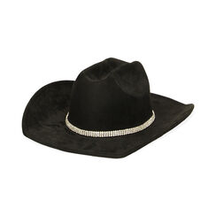 Cappello texano nero con strass, Primadonna, 22B405220TSNEROUNI, 004 preview