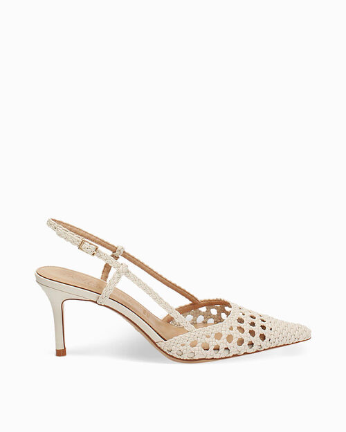 D&eacute;collet&eacute; panna tacco 7 cm, CREAM