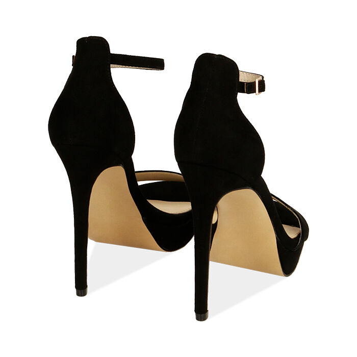 sandali neri tacco 12