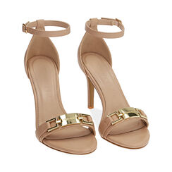 Sandali nude con staffa, tacco 9,5 cm , Primadonna, 192113602EPNUDE036, 002 preview