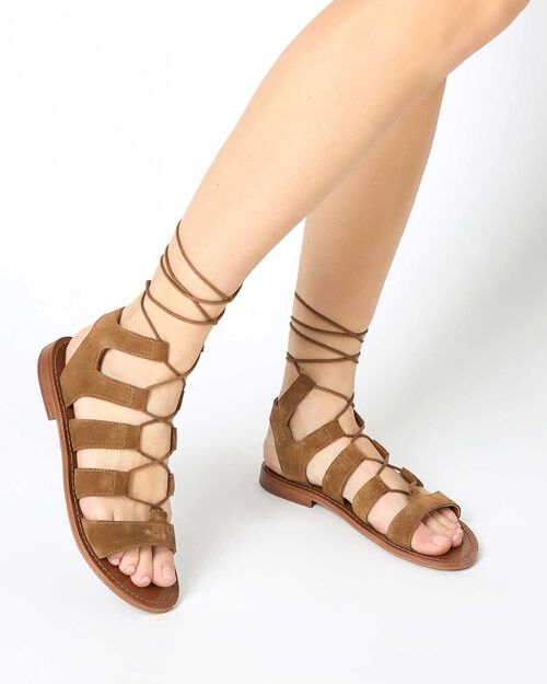 ZAPATOS FLAT SUEDE COGN, COGNAC