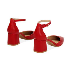 Décolleté open shank donna rosse, tacco largo 6,5 cm, Primadonna, 252121505EPROSS036, 004 preview