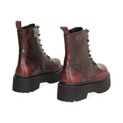 Anfibi bordeaux lucidi con suola in gomma di 5 cm, Primadonna, 267533391EUBORD036, 004 preview