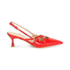 D&eacute;collet&eacute; slingback de mujer rojas con correas, Primadonna, 252118220VEROSS036, 001 preview