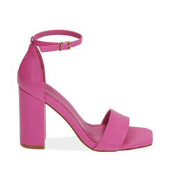 Sandalias fucsia, tacón 9 cm, Primadonna, 192104901EPFUCS036, 001a