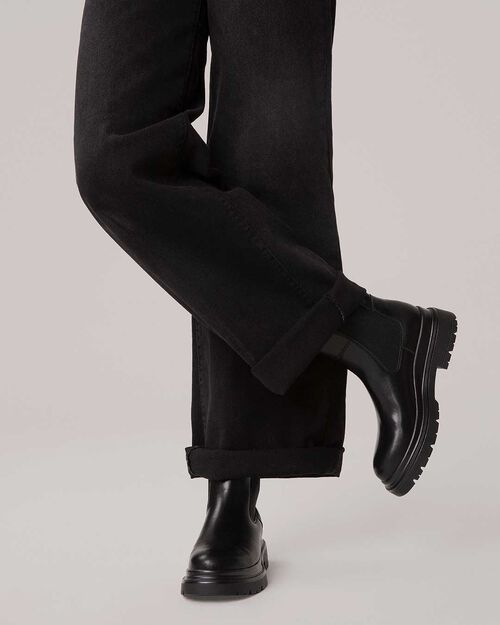 Bottes Beatles noires avec talon de 3,5 cm, BLACK