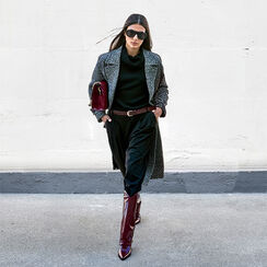 Bottes bordeaux brillantes avec talon de 8,5 cm, Primadonna, 264914911EUBORD036, 002 preview