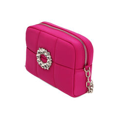 Borsa a tracolla gioiello fucsia in tessuto, Primadonna, 215124664LYFUCSUNI, 002 preview