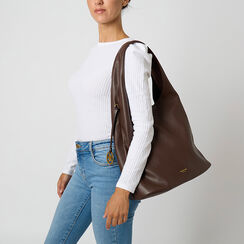 Borsa a spalla testa di moro con tre tasche interne, Primadonna, 265700553EPMOROUNI, 002a