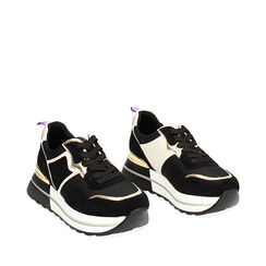 Sneakers en microfibre noires, Primadonna, 242838310MFNERO035, 002a