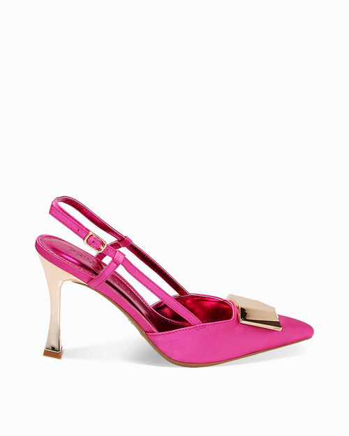 CHAUSSURES POUR FEMMES CHANEL SATIN FUCS, FUCHSIA