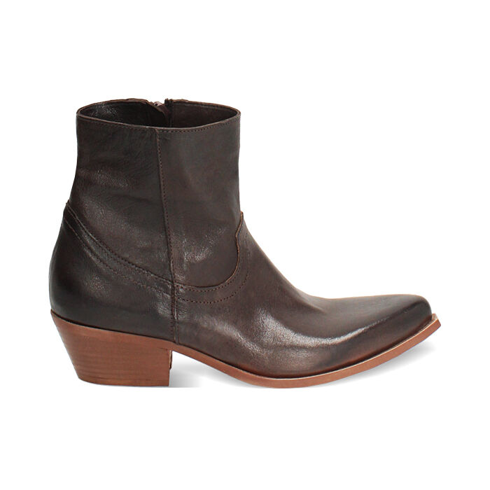 BOOTS RAIN DEMI-BOOT TEXAN LEATHER WASHE, Primadonna, 273435600PAMORO036