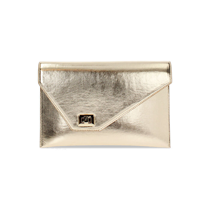 Pochette donna oro in laminato, Primadonna, 255125554LMOROGUNI