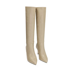 Bottes blanc cassé, talon 8,5 cm , Primadonna, 203027701EPPANN037, 002a