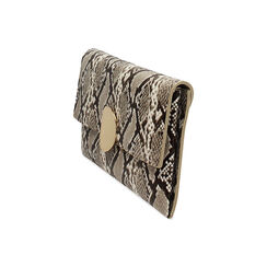 Pochette stampa pitone beige con tracolla removibile, Borse, 275130211PTBEIGUNI, 002 preview
