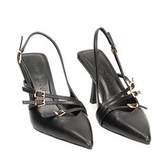 Zapatos de tacón destalonados negros, Special Price, 232161225EPNERO036, 002a