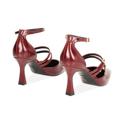 Décolleté open shank bordeaux con tacco 7,6 cm, Primadonna, 264902571EUBORD035, 003 preview