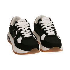 Sneakers nere in tessuto, SPECIAL SALE, 190623904TSNERO036, 002 preview