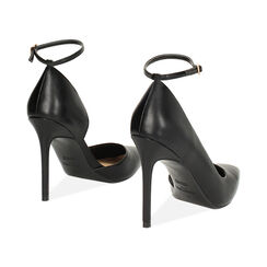 D&eacute;collet&eacute; donna nere con cinturino, tacco 11 cm, Primadonna, 252102021EPNERO038, 004 preview