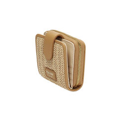 Petit portefeuille femme beige en raphia, Primadonna, 255700502RFBEIGUNI, 002 preview