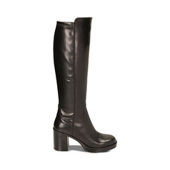 WOMEN SHOES BOOTS LEATHER NERO, 22B814403PENERO035, 001a