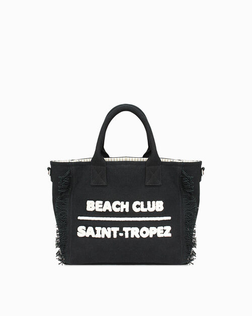 Sac en toile noir &agrave; main &eacute;l&eacute;gant, BLACK