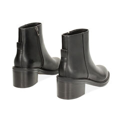 Tronchetto nero basic, tacco largo 5 cm, Primadonna, 242723602EPNERO036, 003 preview