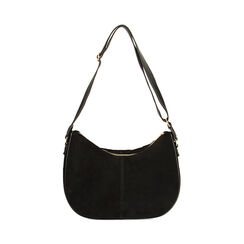 Borsa a spalla nera in camoscio, Primadonna, 22U309911CMNEROUNI, 001 preview