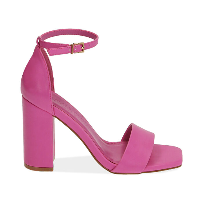 Sandali fucsia, tacco 9 cm , Primadonna, 192104901EPFUCS036