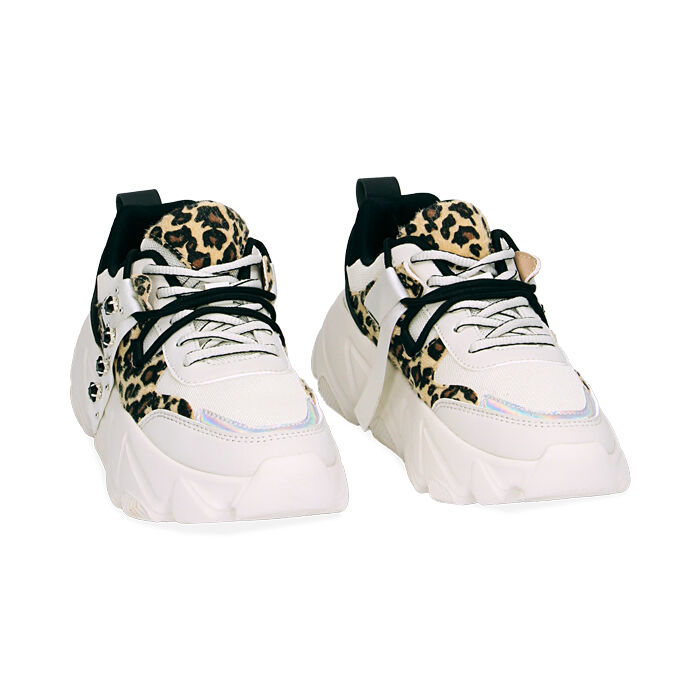Sneakers donna bianco leopardate Primadonna Collection